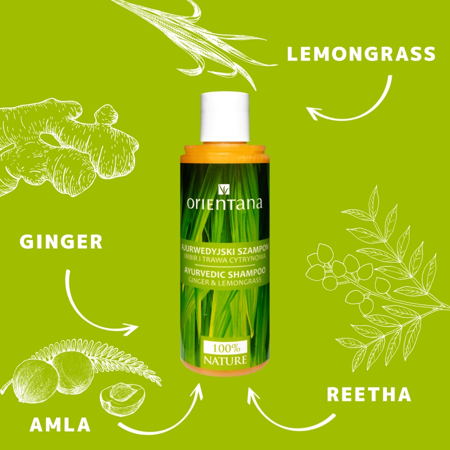 Ginger & Lemongrass Ayurvedic Hair Shampoo